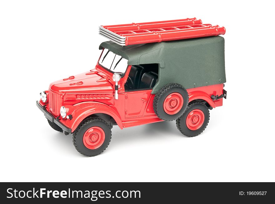 Model old fire truck PMG - 20 isolated