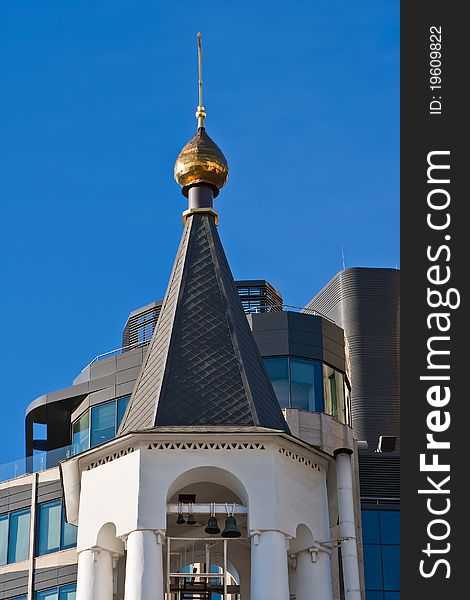 Belltower And Office Buildings