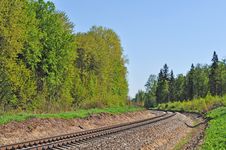 Railroad Track In Forest Stock Images Railroad Track In Forest Stock Images