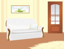 Sofa With Pillow. Fragment Of Living Room Royalty Free Stock Image Sofa With Pillow. Fragment Of Living Room Royalty Free Stock Image