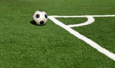 Soccer Ball,corner- Selective Focus Stock Image