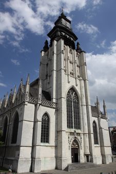 Late Gothic Church In Brussels Royalty Free Stock Image