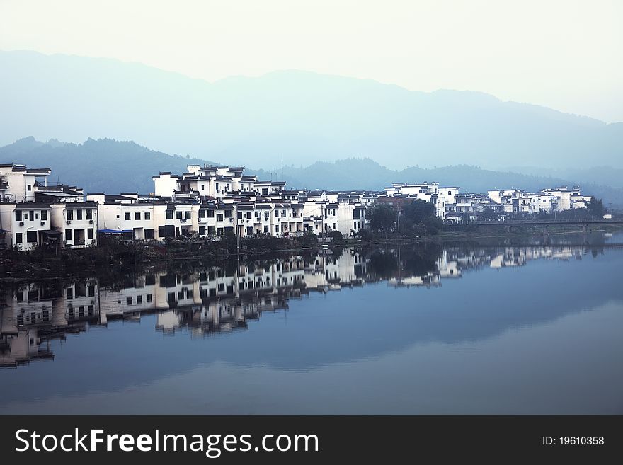 Traditional Chinese old street in wu yuan. Traditional Chinese old street in wu yuan.