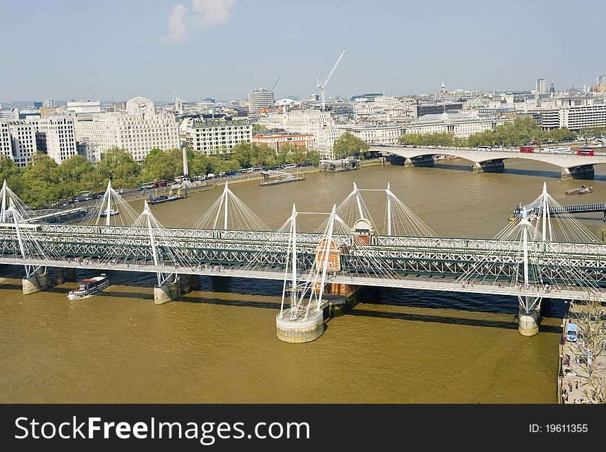 London view from height of the bird's flight. London view from height of the bird's flight