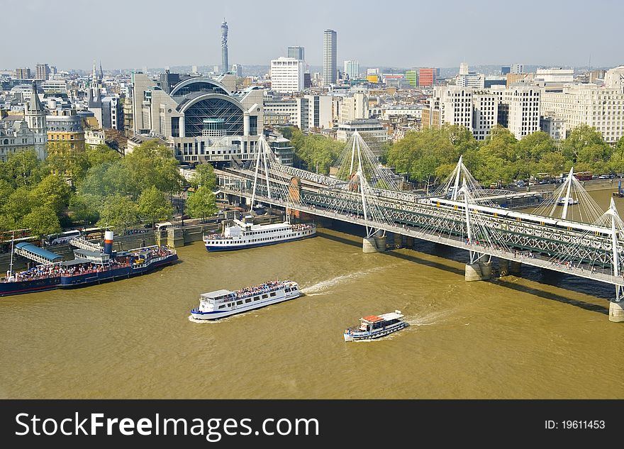 London view from height of the bird's flight. London view from height of the bird's flight