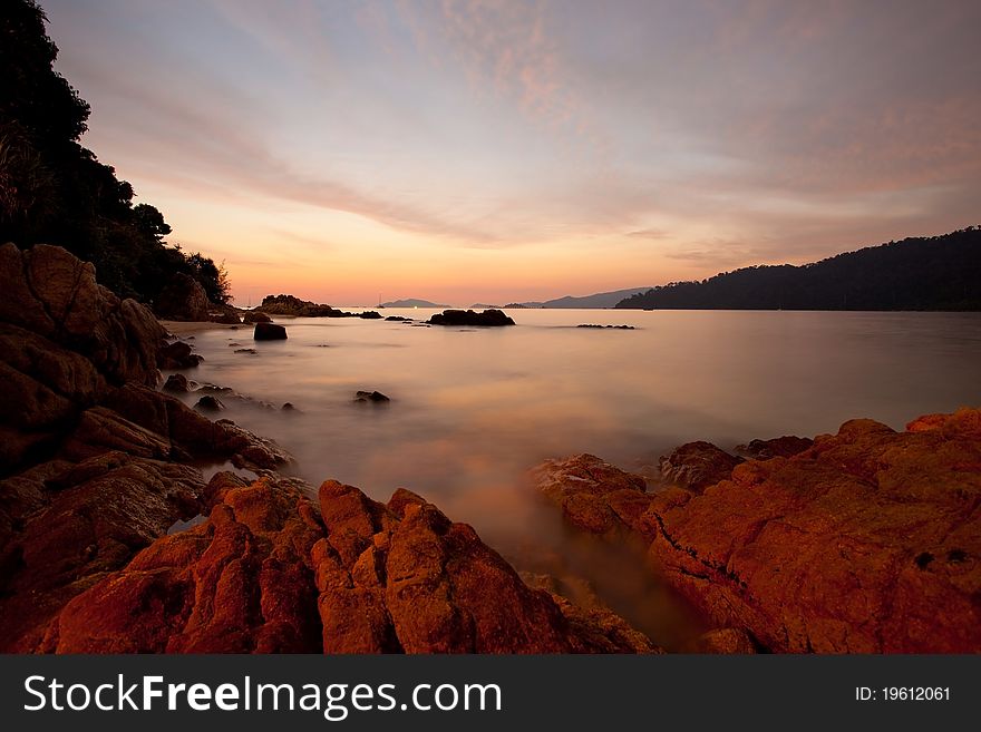 Sea and mountain. view of Thailand