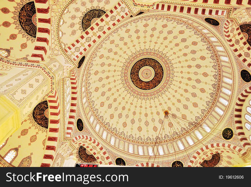 Ceiling of a mosque in Adana, Turkey