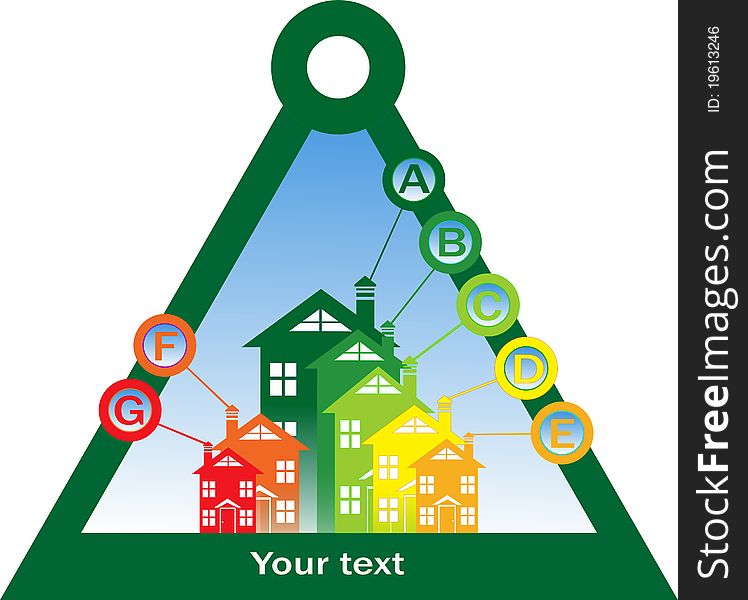 Logo-the energy efficiency of buildings. Logo-the energy efficiency of buildings