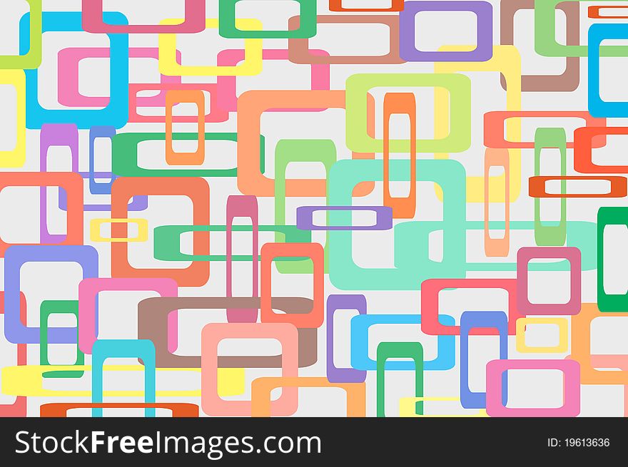Many Square Colorful on Gray Background. Many Square Colorful on Gray Background