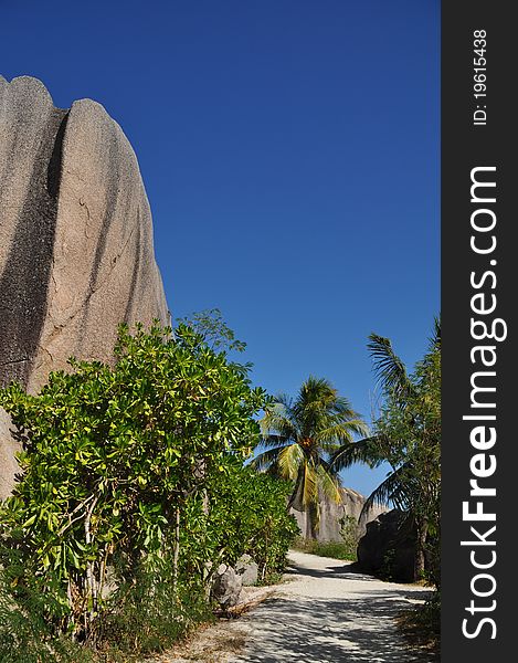 Typical Rock Formation at Anse Source d` Argent, La Digue, seychelles