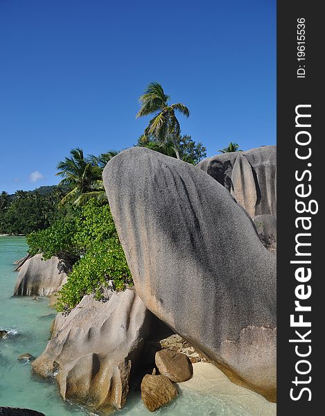 Typical Rock Formation at Anse Source d` Argent, La Digue, seychelles