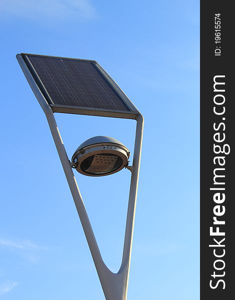 Solar street lamp in a service area. Solar street lamp in a service area