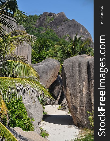 Typical Rock Formation at Anse Source d` Argent, La Digue, seychelles