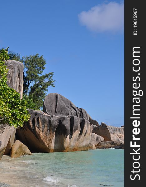 Typical Rock Formation at Anse Source d` Argent, La Digue, seychelles