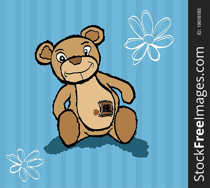 Teddy bear for baby. Vector