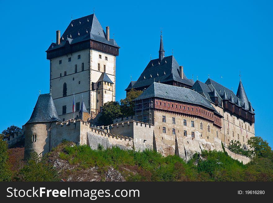 Czech gothic castle by Charles IV. Czech gothic castle by Charles IV