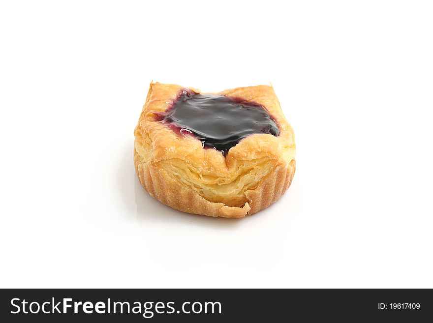 Sweet Blueberry pie isolated in white background