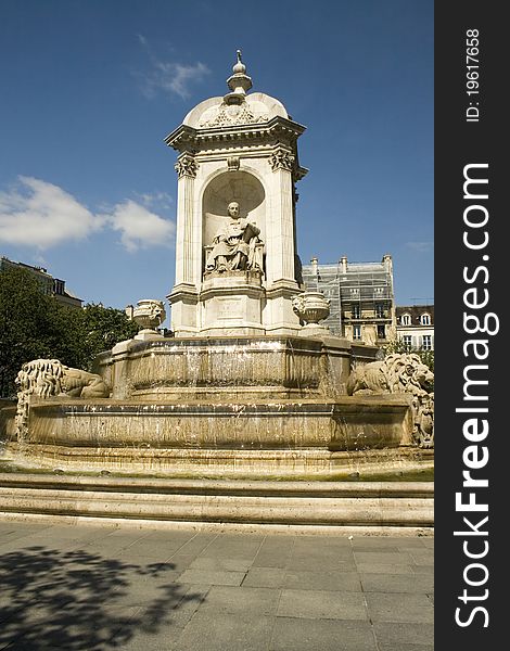 The Saint Sulpice fountain in Paris France