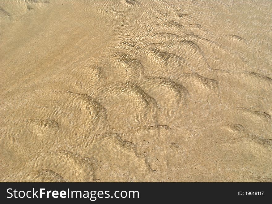 Sand on the beach of djerba