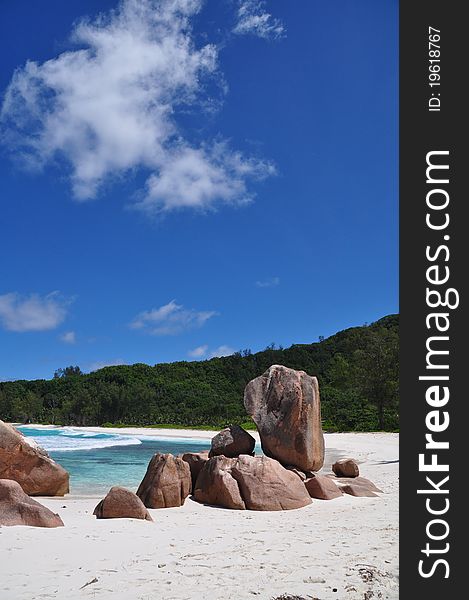 Typical Rock Formation at Anse Cocos, La Digue, seychelles