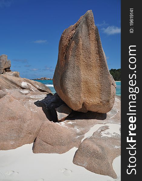 Typical Rock Formation at Anse Cocos, La Digue, seychelles