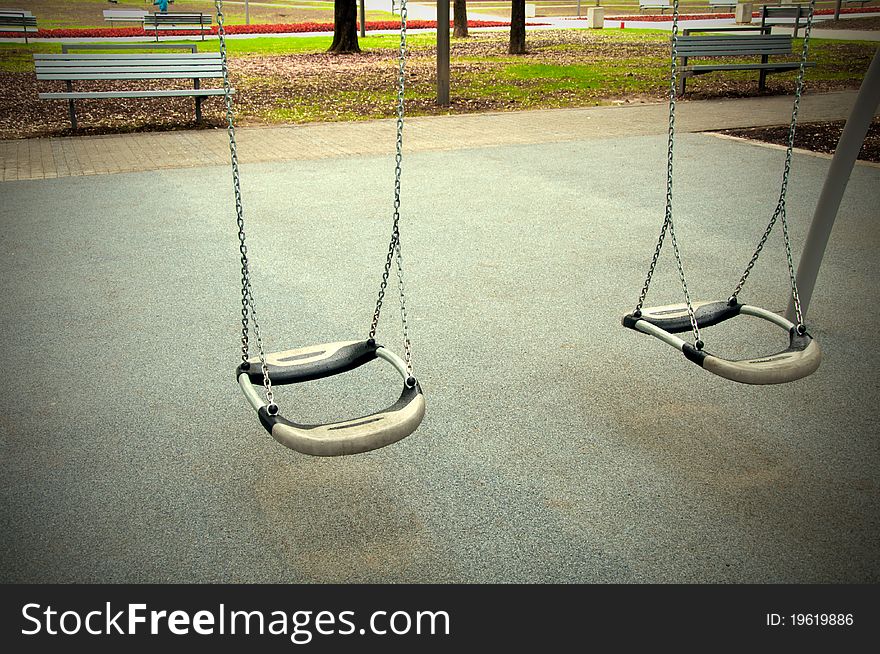 The Swings (rocking-chairs) at a playground