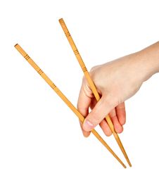 Hand With Chopsticks Stock Image Hand With Chopsticks Stock Image
