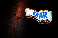 Neon Sign Bar Royalty Free Stock Images Neon Sign Bar Royalty Free Stock Images