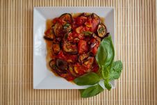 Aubergines In Tomato Sauce Royalty Free Stock Photos Aubergines In Tomato Sauce Royalty Free Stock Photos