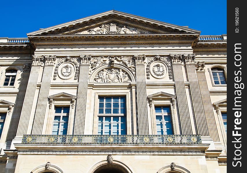 Back side of The Louvre museum , which is a famous art gallery in Paris, France. Back side of The Louvre museum , which is a famous art gallery in Paris, France.