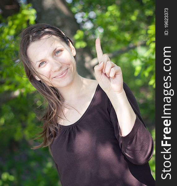 Portrait Of Young Happy Smiling Woman