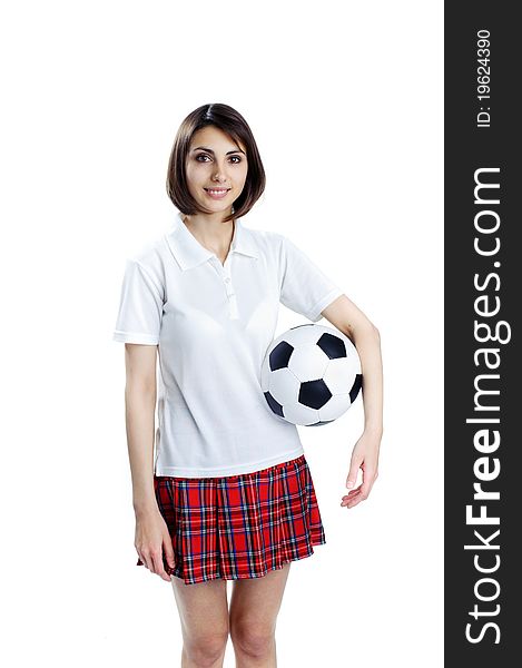 An image of of nice girl with soccer ball. An image of of nice girl with soccer ball