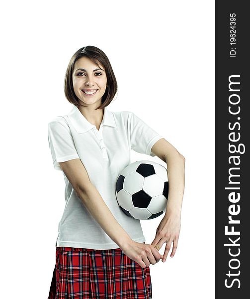 An image of of nice girl with soccer ball. An image of of nice girl with soccer ball