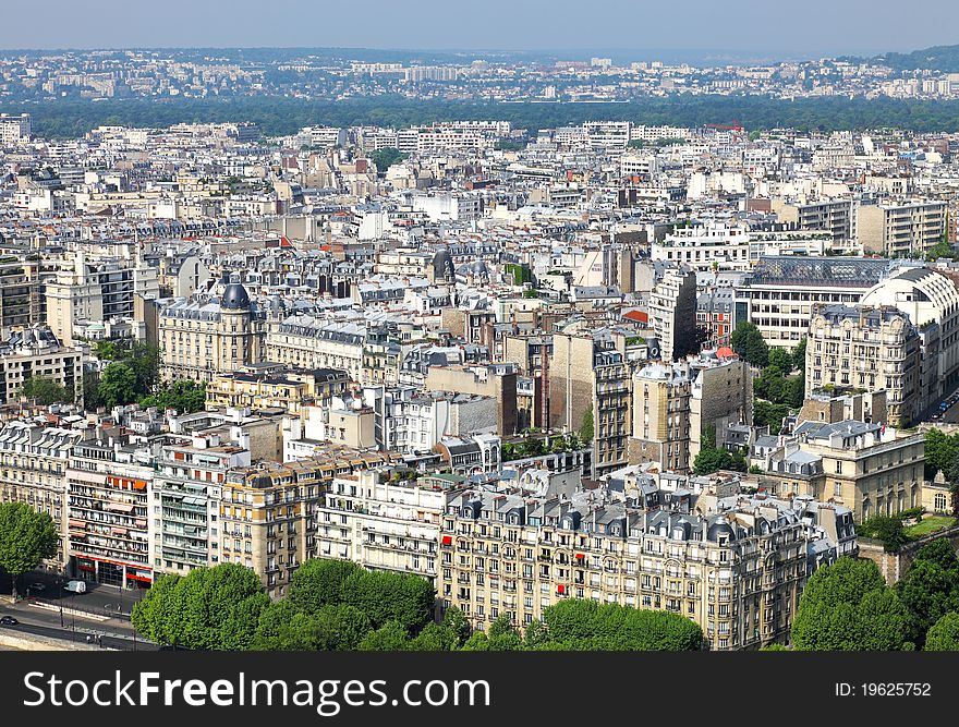 Paris, captured from the Eiffel Tower. Paris, captured from the Eiffel Tower