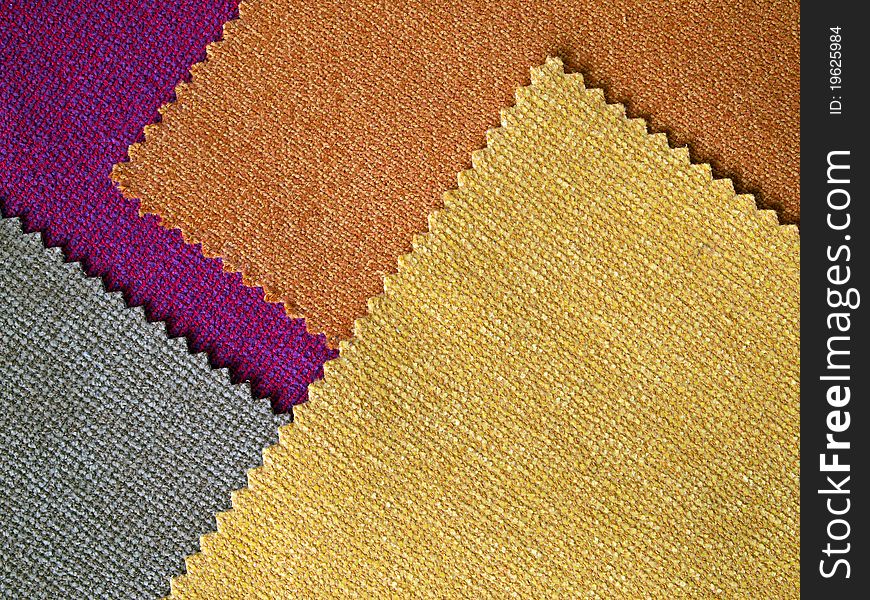 Sample four colors cotton for making furniture