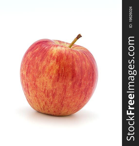 Red ripe apple on a white background. Red ripe apple on a white background