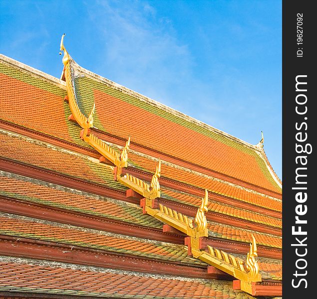 Roof of the Thai temple. Roof of the Thai temple