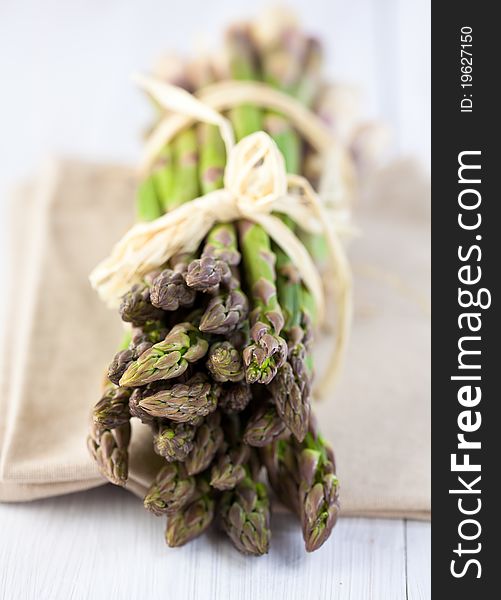 Close up of fresh green asparagus