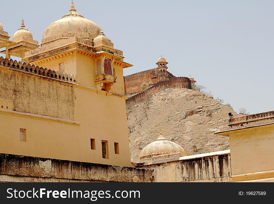 The foreground is the Amber Fort.