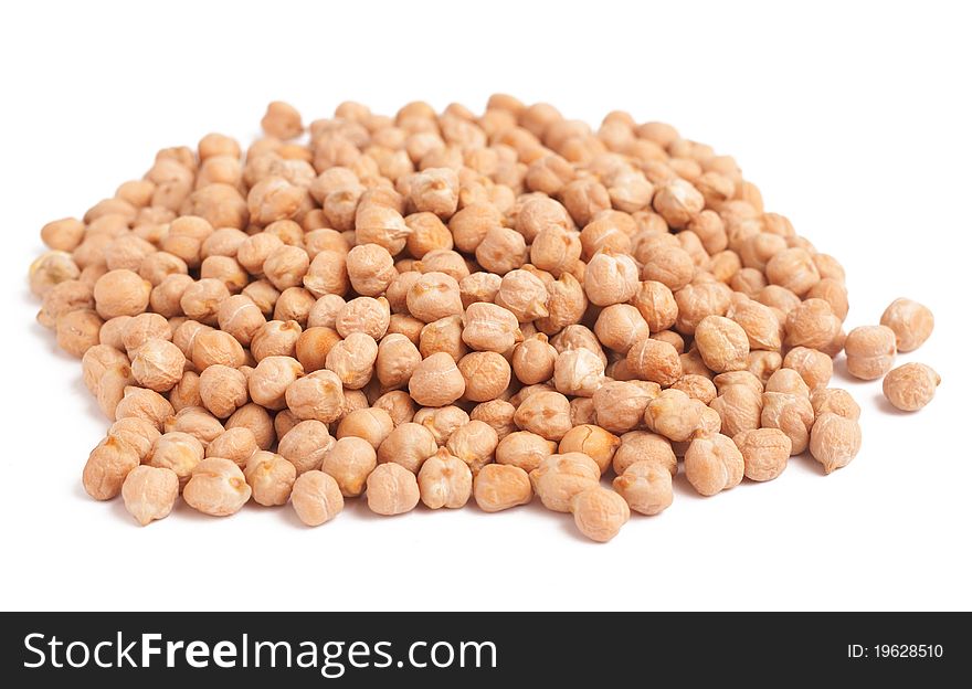 Bunch of chickpeas isolated on white background. Bunch of chickpeas isolated on white background