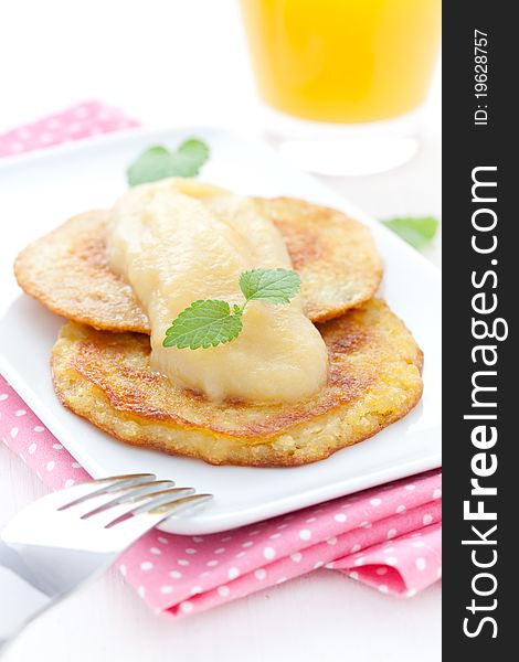 Fresh potato pancakes