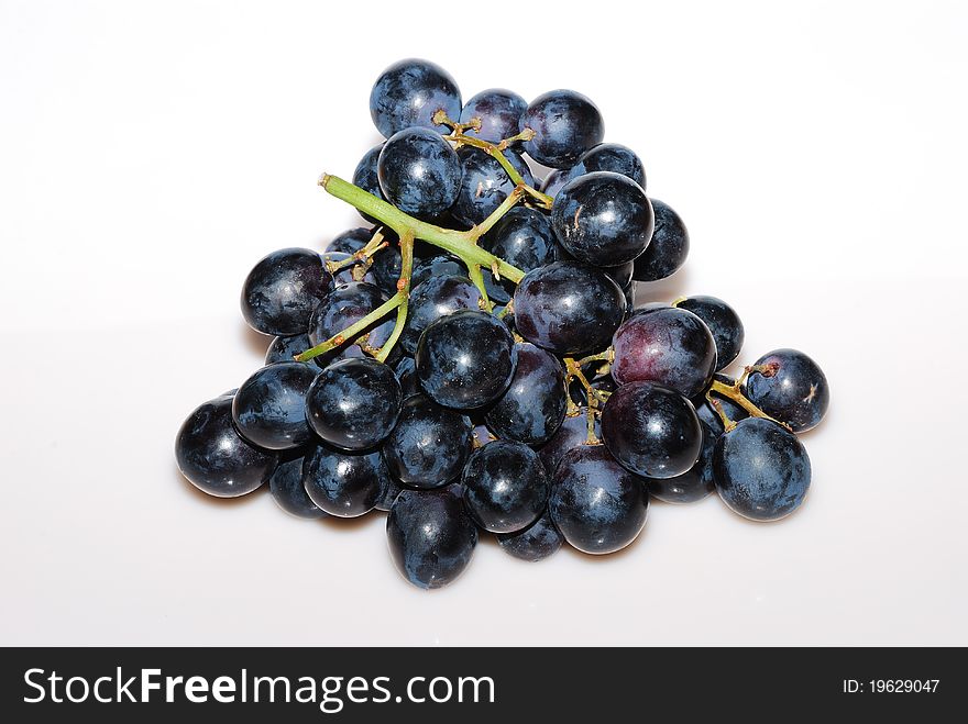 Blue grapes from above