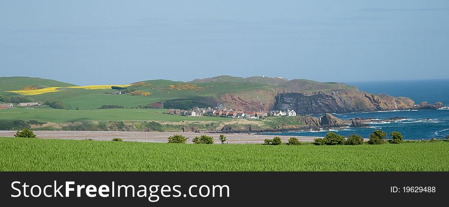 The coastline of st abbs in scotland. The coastline of st abbs in scotland