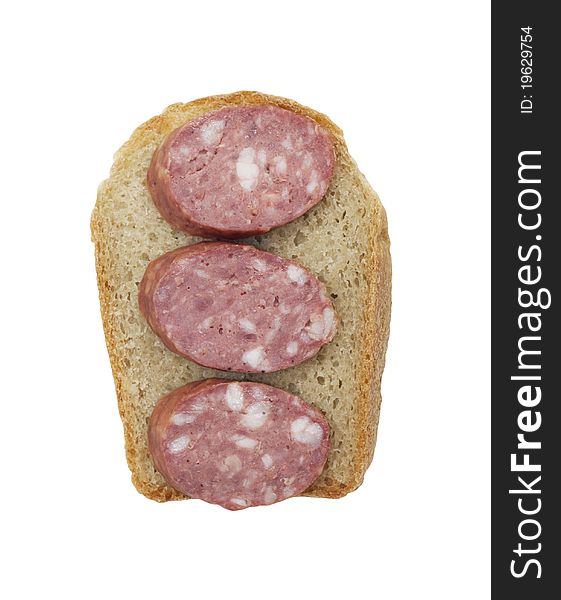 Bread with salami