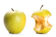 Apple And An Apple Core Royalty Free Stock Image Apple And An Apple Core Royalty Free Stock Image