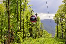 Forest Cable Car Royalty Free Stock Image Forest Cable Car Royalty Free Stock Image