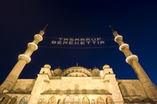 The Night View Of Blue Mosque, Istanbul-Turkey Stock Image The Night View Of Blue Mosque, Istanbul-Turkey Stock Image