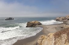 Foggy Beach Royalty Free Stock Images Foggy Beach Royalty Free Stock Images