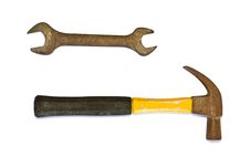 Hammer And  Wrench Stock Photography