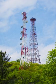 Cell Phone And Communication Towers Royalty Free Stock Images Cell Phone And Communication Towers Royalty Free Stock Images